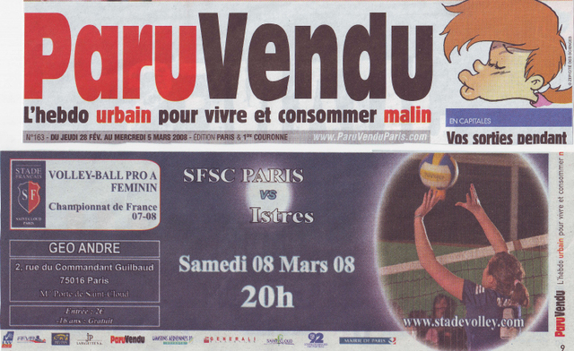 ParuVendu - Du jeudi 28 février au jeudi 5 mars 08