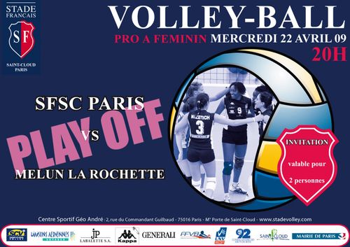 Invitation PLAY OFF - USFSC PARIS vs MELUN LA ROCHETTE